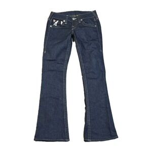 True Religion Bobby Bootcut Jeans 30x32 USA Painted Pockets Women Western Cowboy